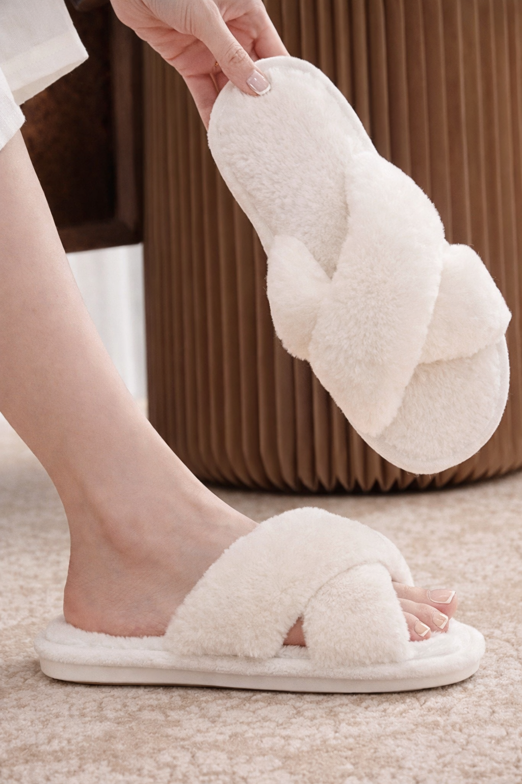 PANTUFLAS IRREVERENT BLANCAS